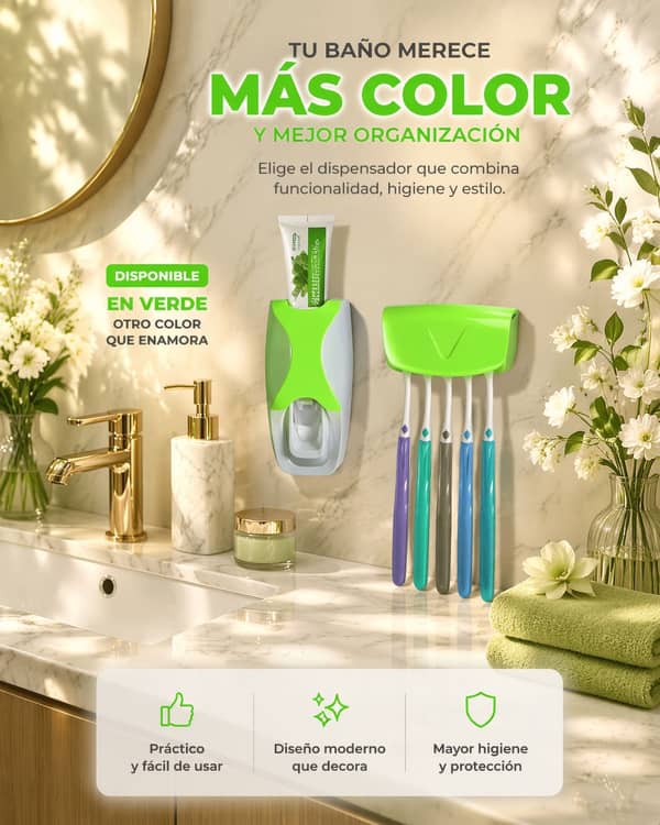 Porta Cepillo + Porta crema dental